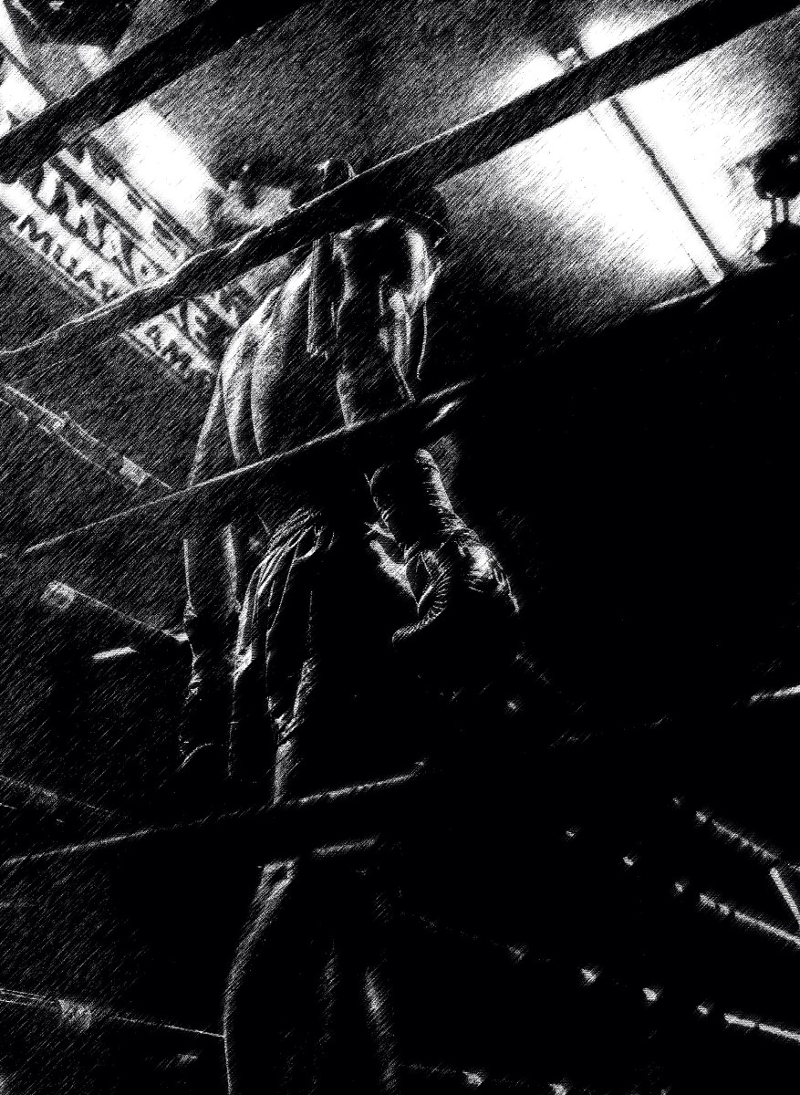 Sports - Boxeur Noir et Blanc