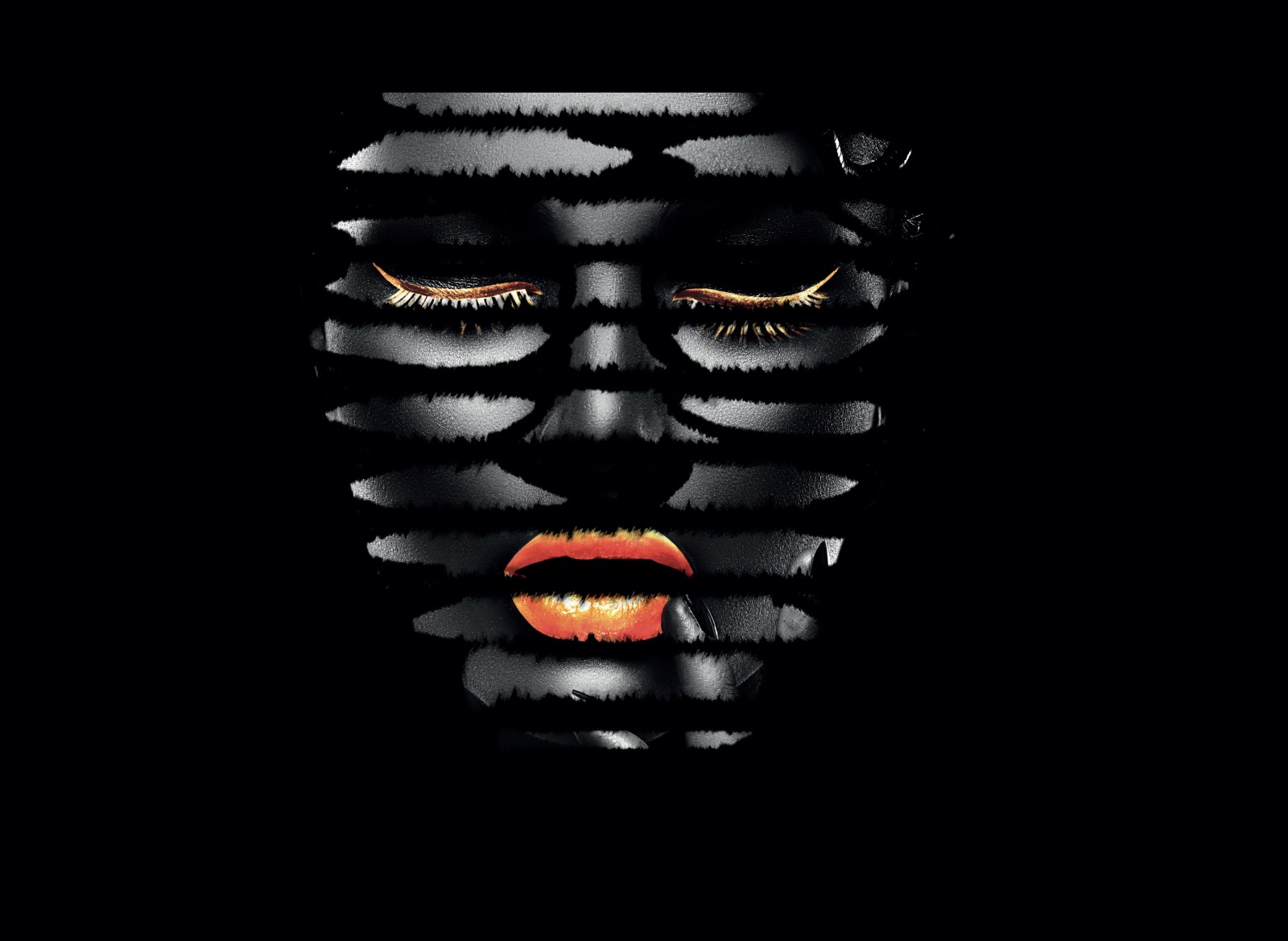 Portrait - Femme Rayures Couleur