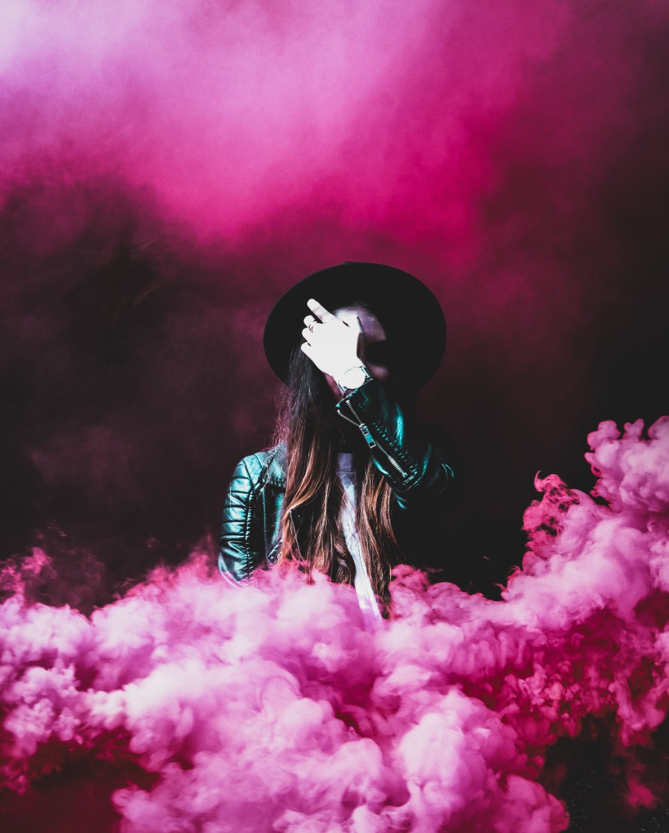 Portrait - Pink smoke