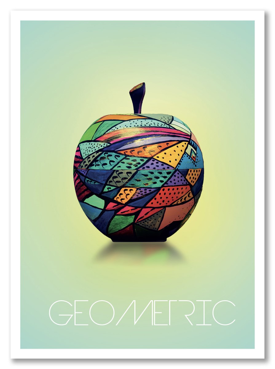 Fruits - Pomme Geometric couleur