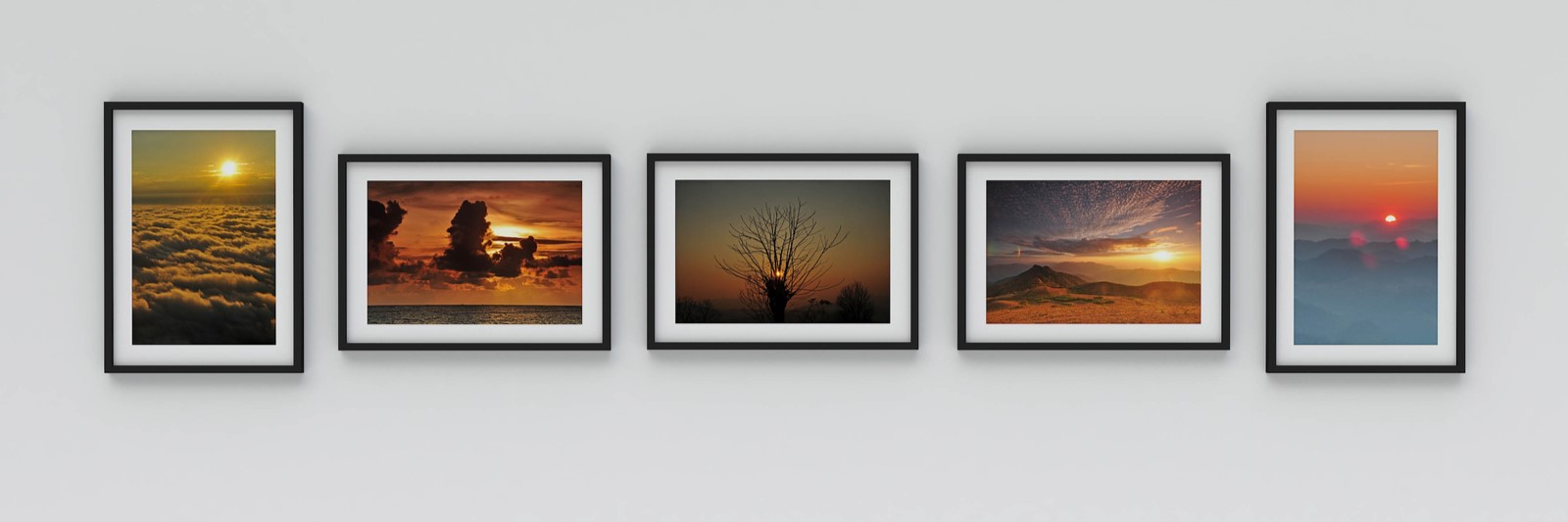 Choisir une disposition alignée des cadres deco et tableaux 