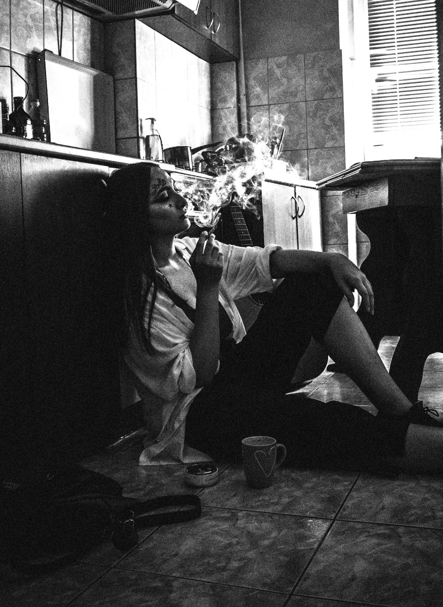 Portrait - Smoking Girl