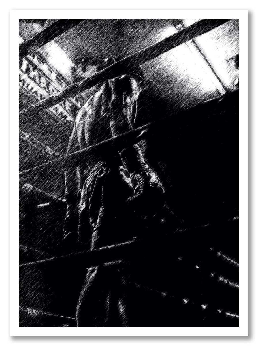 Sports - Boxeur Noir et Blanc